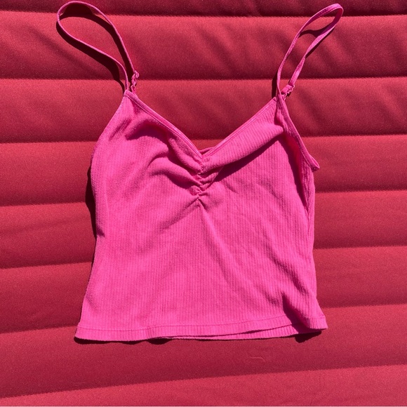 American Eagle crop tank-top in pink. size:M - Picture 1 of 4